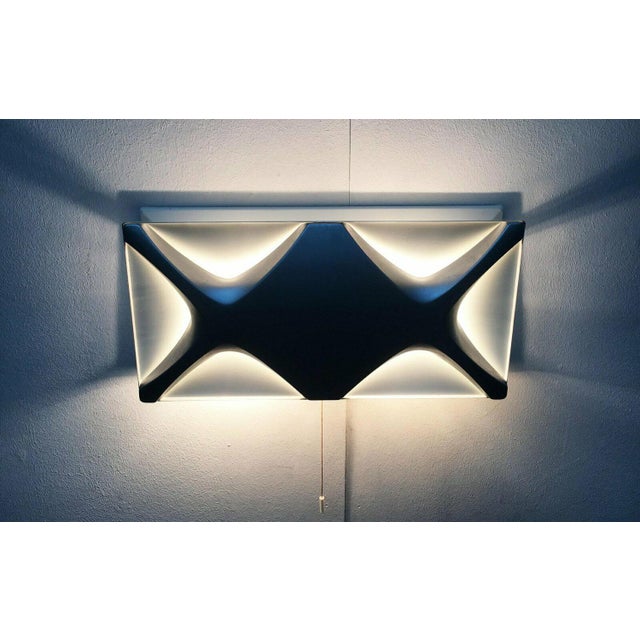 Mid-Century Space Age Cross Oyster Style Wall Lamp by Klaus Link for Heinz Neuhaus Leuchten, Germany, 1960s, Set of 2 For Sale - Image 4 of 18