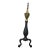 Vintage Federal Style Fireplace Andirons & 4 Pc Tool Set Cast Iron Brass For Sale In Philadelphia - Image 6 of 14