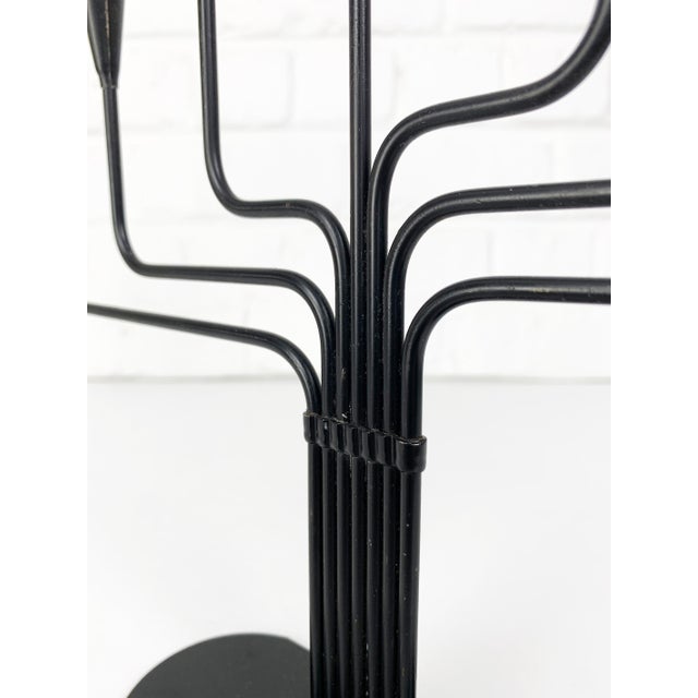 Black Seven-Arm Candelabras by Gunnar Ander for Ystad Metall, Sweden, 1950s, Set of 2 For Sale - Image 8 of 13