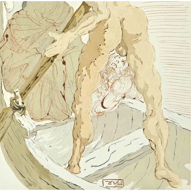 Charon is a woodcut print realized in 1963 for a series illustrating the Medieval poem of the "Divine Comedy" by Dante...