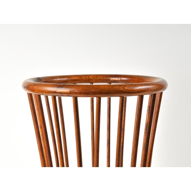 Early 20th Century Antique Oak Bentwood and Spindle Umbrella Stand Cane Stand For Sale - Image 5 of 15