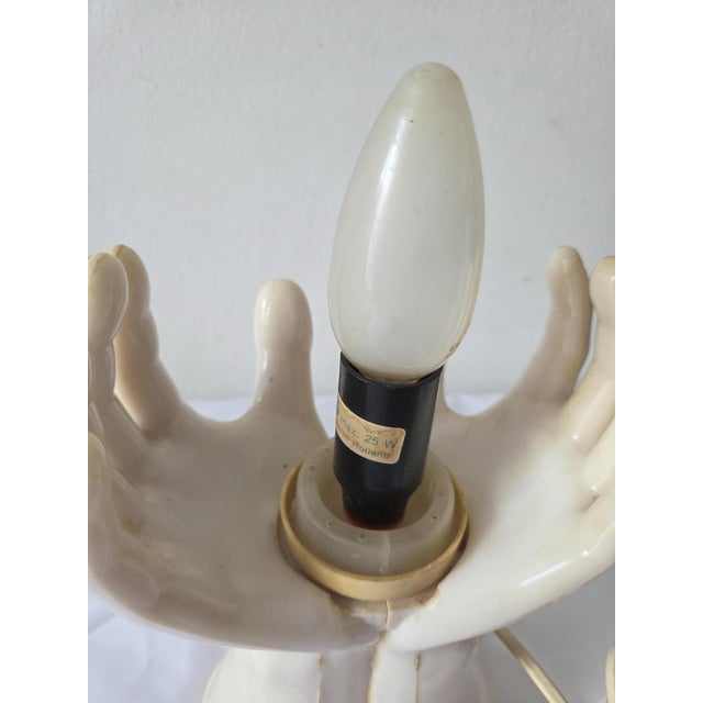 Vintage Globe Wall Lamp in White Ceramic and Plastic, 1980s For Sale - Image 3 of 8