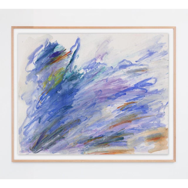 Molly Frances "Lapus Lake", Abstract in Blue by Molly Frances - 50" X 40" For Sale - Image 4 of 8