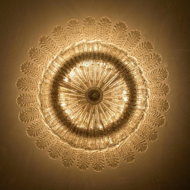 Murano Glass Ceiling Light in the style of Barovier, 1970s For Sale - Image 13 of 16