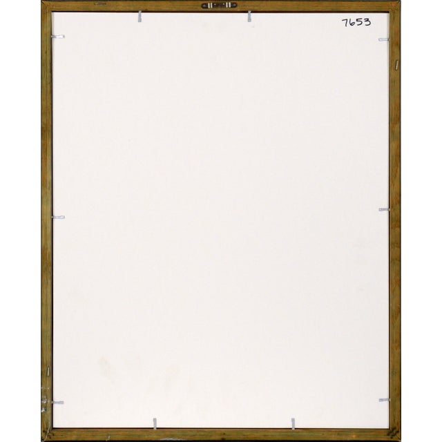 Orange Patio in Bloom - Watercolor on Heavy Paper by Jean Harney For Sale - Image 8 of 8