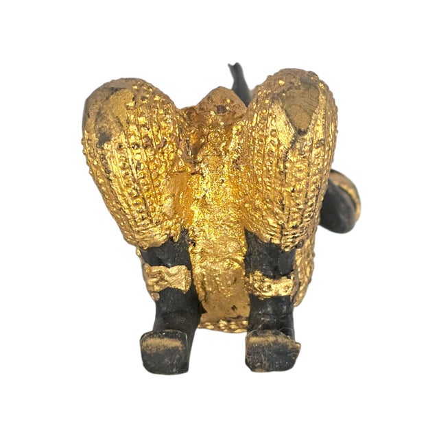 Mid-20th Century Thai Thepanom Cast Bronze Kneeling Guardian Figure 7.25" For Sale - Image 10 of 11