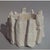 White 5.9" by 7" by 6.7" One-of-a-Kind Neutral Palette Hand Built Glazed Ceramic Planters by Diane Grant - Set of 2 / Plant Stands For Sale - Image 8 of 12