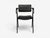 Mid-Century Modern Jacques Adnet Attr., Folding Chair, Black Leather, Brass, France, 1950s For Sale - Image 3 of 10
