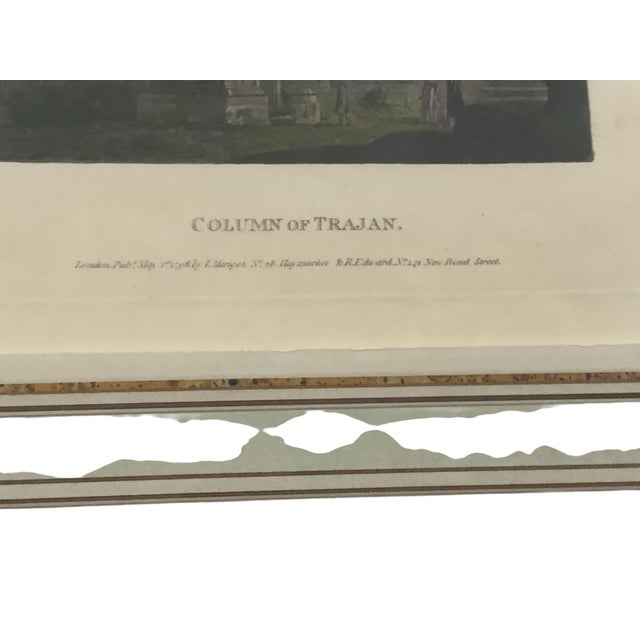 Antique 1798 Hand-Colored Engraving "Column of Trajan" Provenance Custom Framed by J. Pocker & Son, Nyc (Copy) For Sale In Palm Springs - Image 6 of 6
