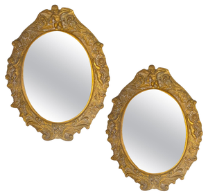Mirrors in Gilt Resin, 20th Century, Set of 2
