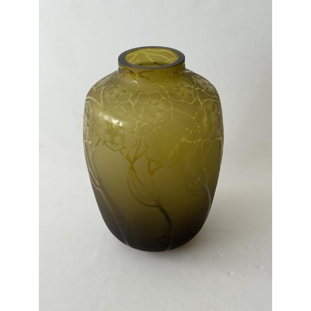2000 - 2009 Italian Gold Yellow Glass Vase by Richard Rooze For Sale - Image 5 of 13