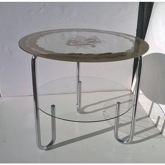 Vintage Italian Round Coffee Table, 1930s For Sale - Image 6 of 6