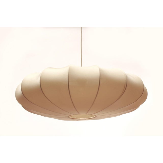 Textile Cocoon UFO Hanging Lamp, 1965 For Sale - Image 7 of 11