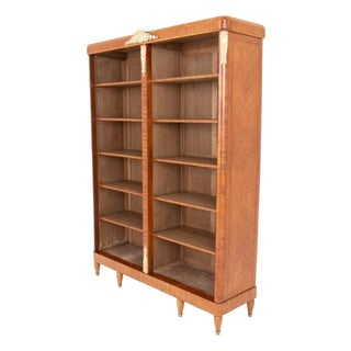 Sheraton Revival Display Cabinet in Satinwood, 1880 For Sale