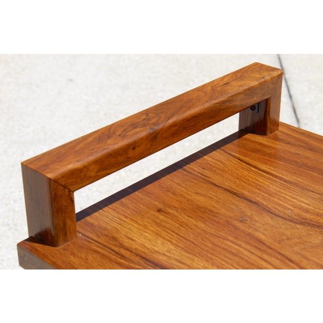 Wood Mid-Century Modern Two-Tier Bar / Tv Cart by Gusdorf For Sale - Image 7 of 11