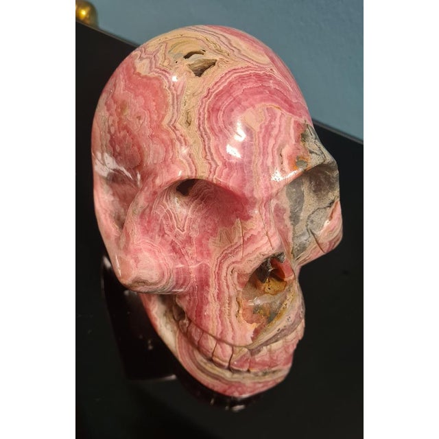 Skull in Rhodochrosite Mineral For Sale - Image 16 of 18