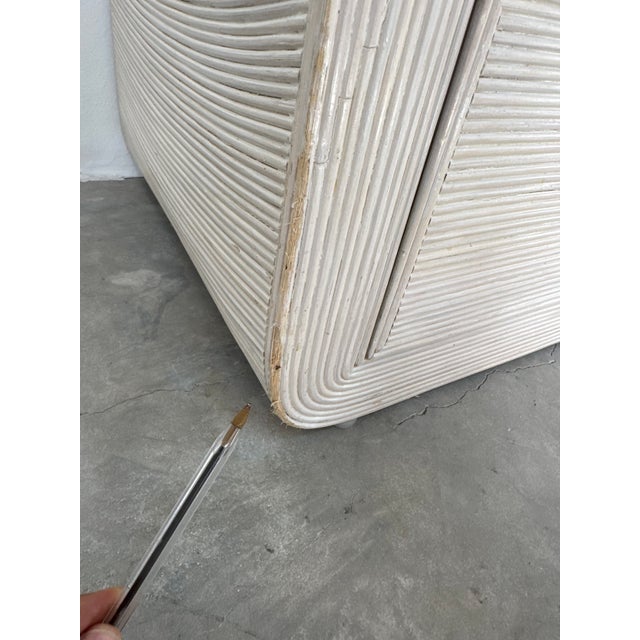 1970s Vintage Gabriella Crespi Style Pencil Reed Rattan Dresser For Sale - Image 14 of 14