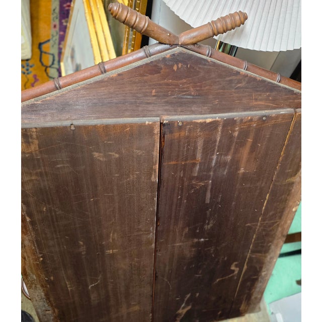 Ornamental & Decorative Materials Antique 19th Century French Faux-Bamboo Wall Mirror For Sale - Image 7 of 7