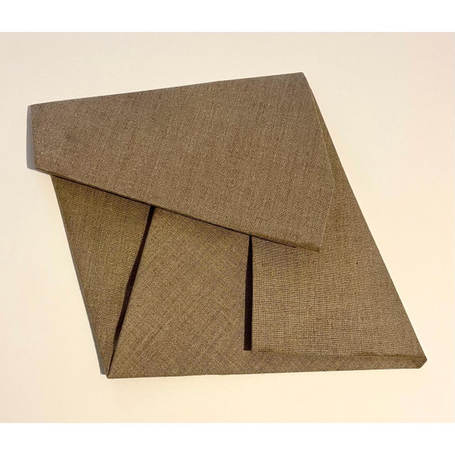Sébastien de Ganay 1, Sebastien de Ganay Folded Linen Abstract Minimalist Unique Sculpture Fabric Wire, 2016 For Sale - Image 4 of 8