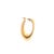 Modern Late 20th Century Pair of 14k Gold Electroformed Angled Hoop Earrings For Sale - Image 3 of 3
