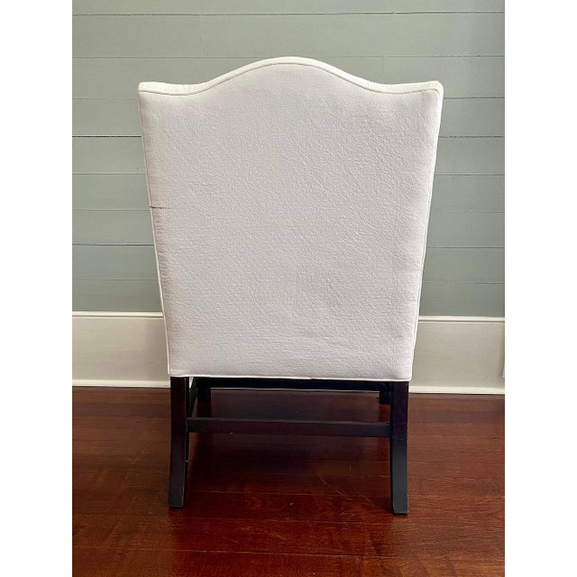 Vintage White Arm Chair For Sale In Nashville - Image 6 of 6