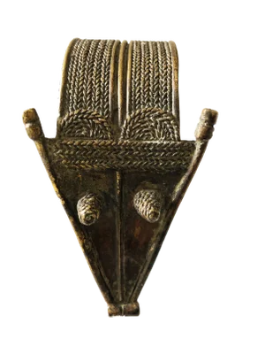 Trade Currency Bronze Bracelet Gan Burkina Faso with Crocodile