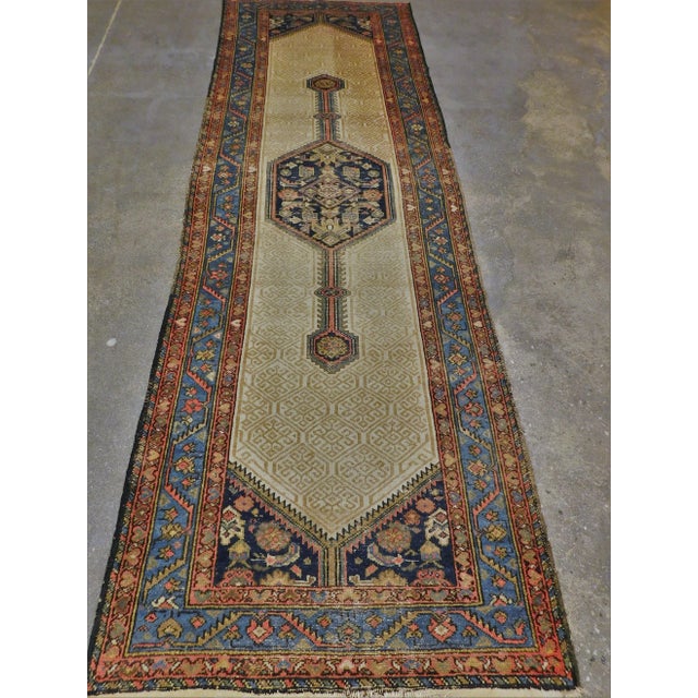 1930s Hand Knotted Persian Runner - 3'3"x 9'9" For Sale - Image 13 of 13