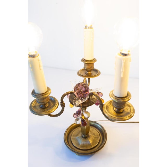 Metal Antique French Crystal Girandoles, 1890s, Set of 2 For Sale - Image 7 of 14