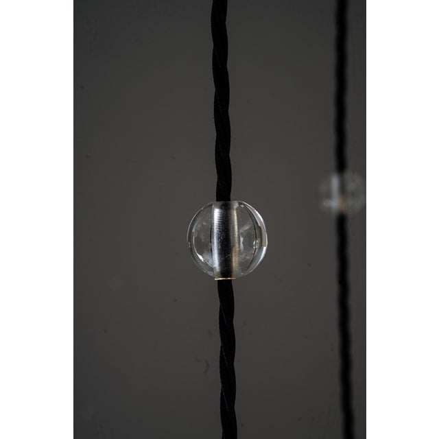 1920s Art Deco Nickel Chandelier with Glass Sticks, 1920s For Sale - Image 5 of 18