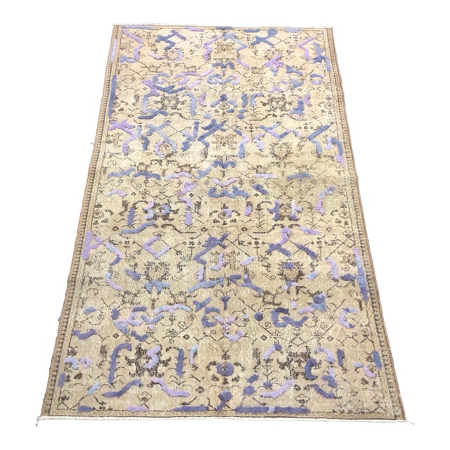 Vintage Pompom Design Turkish Anatolian Rug For Sale