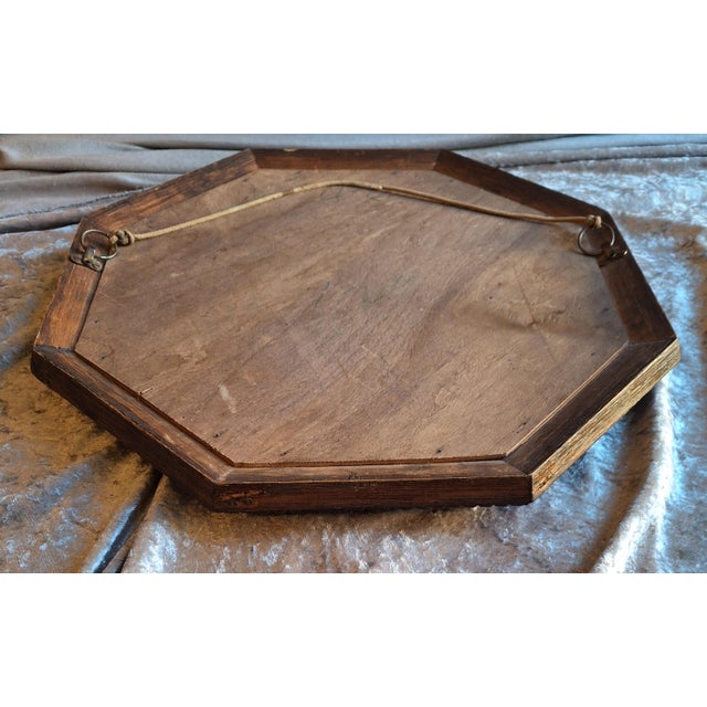 Vintage German Wall Mirror with Oak Frame, 1920s For Sale - Image 4 of 5