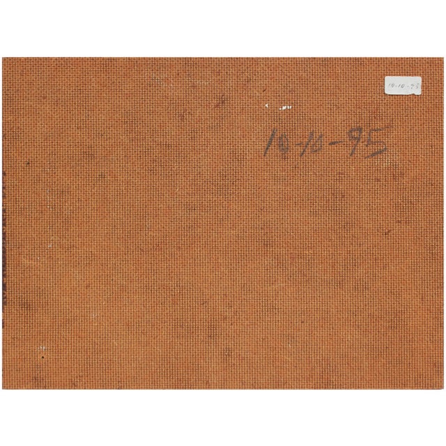 1990s Michael Di Cosola Colorful Surrealist Figures in Oil With Blue, Orange & Red, October 10, 1995 For Sale - Image 5 of 6