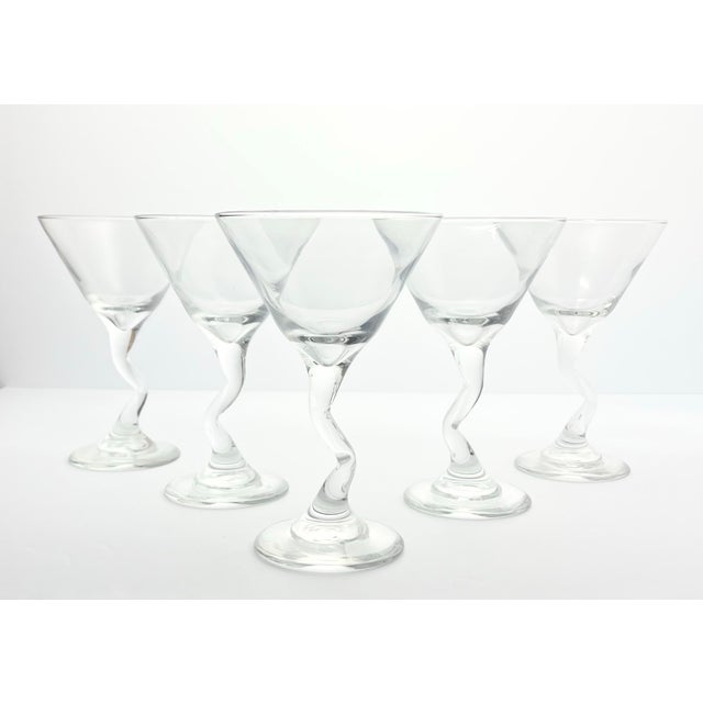 Anchor Hocking “Z-Stem, Zig Zag” Set of 5 Martini Glasses 6 1/2” 9oz Excellent condition. No chips, cracks, or fleabites....