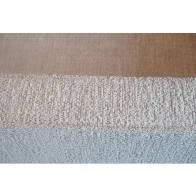 Ecru Vintage Edward Wormley Extra Long Chaise Reupholstered in Boucle Fabric For Sale - Image 8 of 10