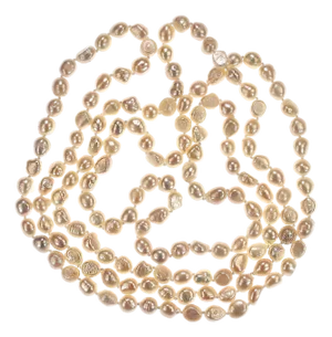 Ajd, 64 in White Culture Fresh Water Pearl Infinity (Claspless) Necklace