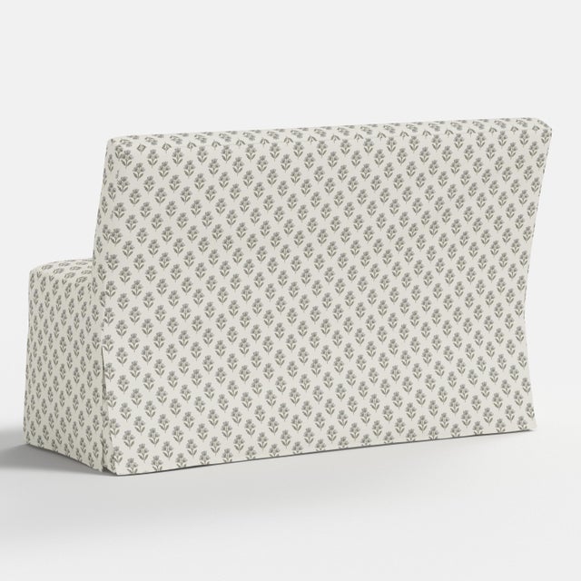 Textile Slipcover for Stoffer Home x Cloth & Company for Lindy Slipcover Dining Banquette in Francie Floral Flint For Sale - Image 7 of 7