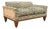 20th C. Art Deco Style Greek Key Velvet and Raffia Settee For Sale