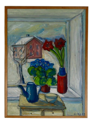 Gustav Bergström, Still Life, 1980, Oil on Panel, Framed