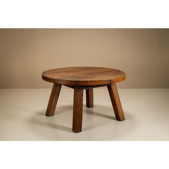 Brutalist Round Dining Table, France, 1950s For Sale - Image 12 of 12