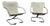 Tubular Chrome Cantilever Chairs with Cream Canvas Slings, Set of 2 For Sale