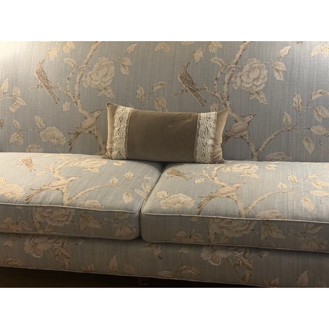 Charles Stewart Custom Sofa in Zoffany Woodville Designer Fabric For Sale - Image 4 of 9