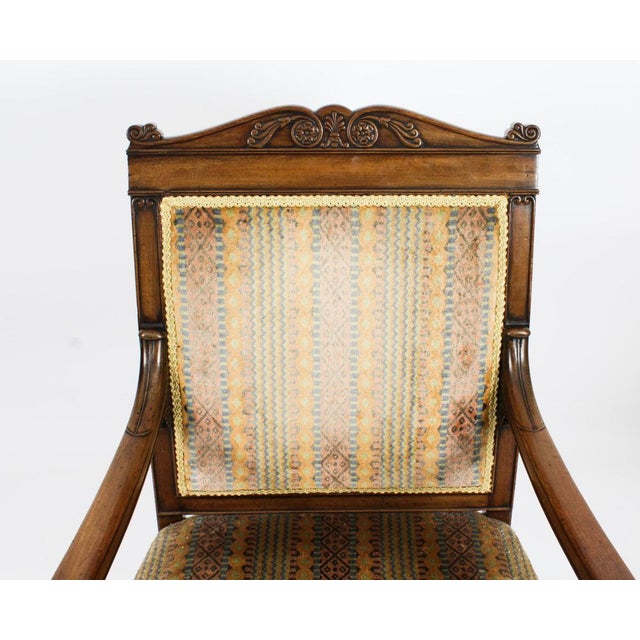 Set of 19th Century French Empire Armchair Fauteuils Chairs For Sale - Image 12 of 16