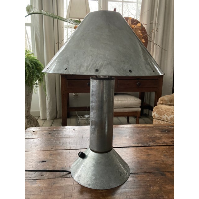 1970s Mid-Century Ron Rezek Metal Lamps Pr. For Sale - Image 5 of 9