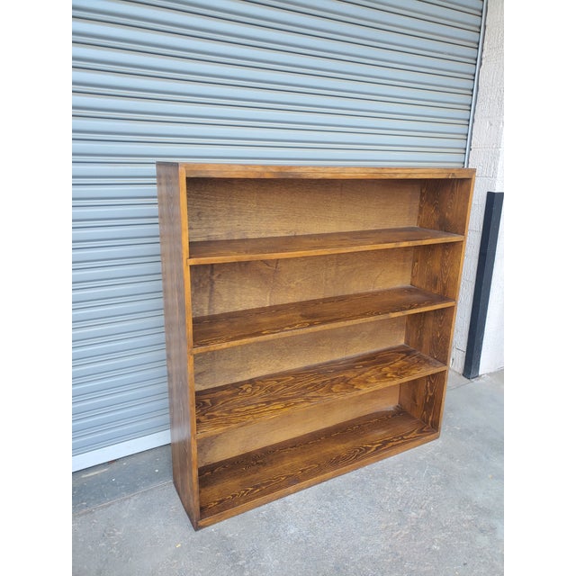 1950s Old Solid Wood Bookcase For Sale - Image 12 of 13