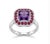 Natural Ruby 2.30cts, Amethyst 5.30cts & Diamond 0.50cts Ring in 14k Gold For Sale - Image 4 of 8