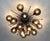 Metal 21st Century Mezzo Bronze Smoky Murano Flush Mount by Fabio LTD For Sale - Image 7 of 9