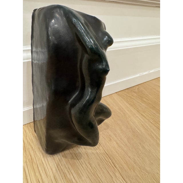 1926 Peter David Edstrom Art Deco Nude Ceramic Sculpture / Wall Plaque For Sale - Image 4 of 11
