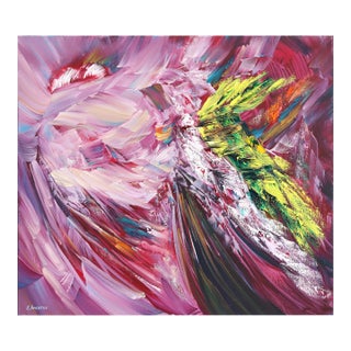 Feelings - Colorful Textured Oil Painting Original Artwork by Sergei Inkatov For Sale