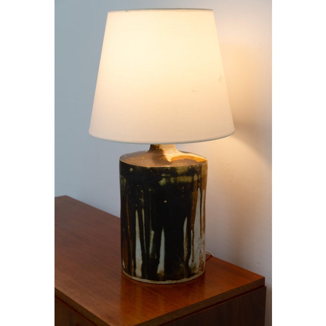 Mid-Century Modern Danish Stoneware Table Lamp, 1960s For Sale - Image 14 of 18