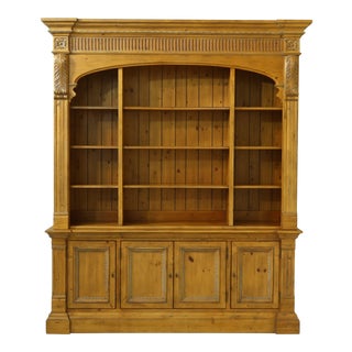 Ethan Allen Large Pine Open Bookcase For Sale